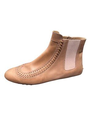 Tod's Leather Ankle Booties Size 38 US 7.5-8 Gommino Driving Shoes Made in Italy